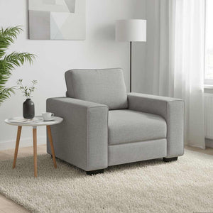 Sessel Wolkengrau Stoff 100 cm