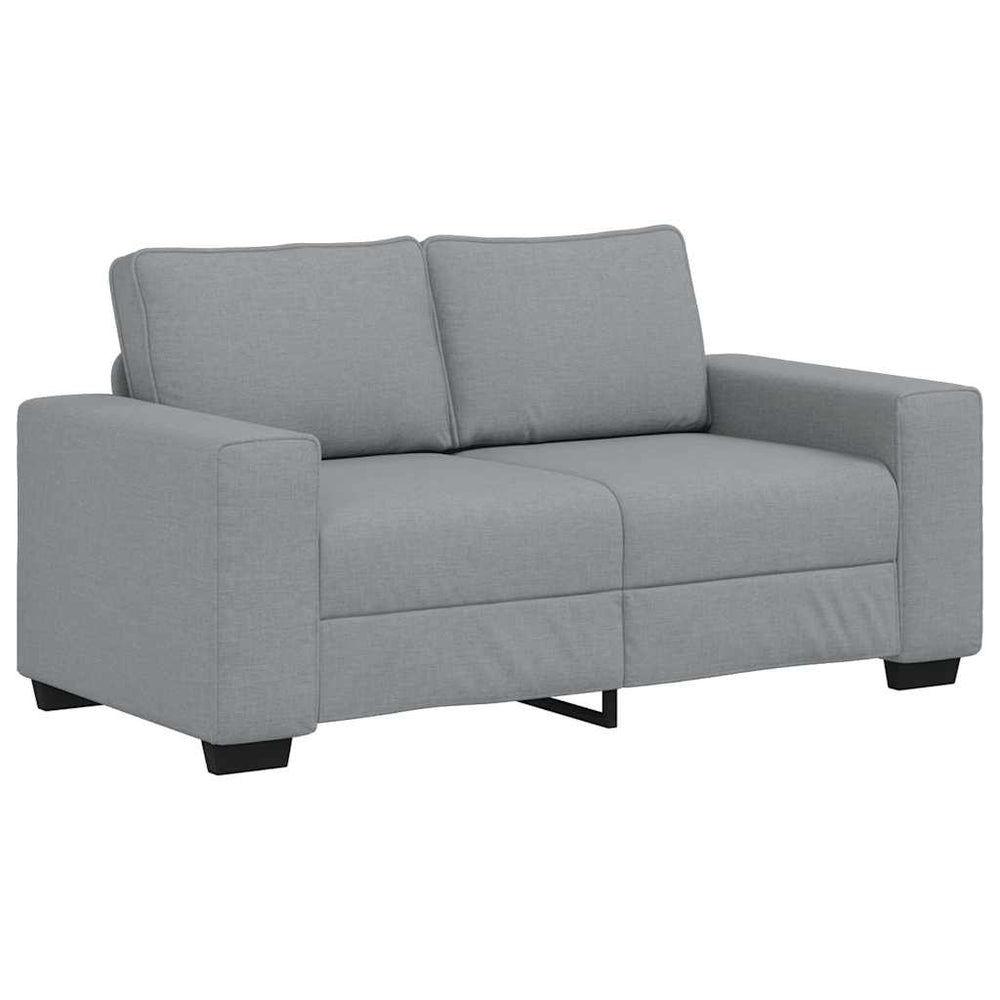 2-Sitzer Sofa Hellgrau Stoff 160 cm