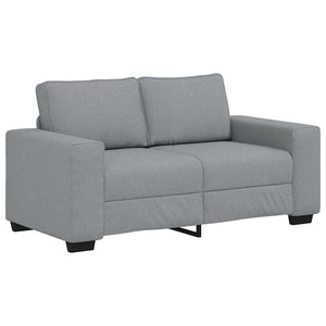 2-Sitzer Sofa Hellgrau Stoff 160 cm