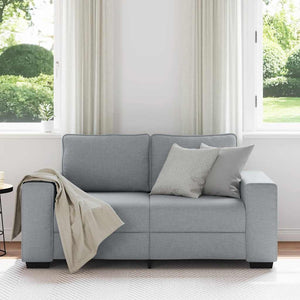 2-Sitzer Sofa Hellgrau Stoff 160 cm