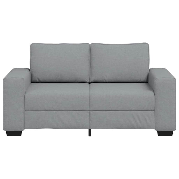 2-Sitzer Sofa Hellgrau Stoff 160 cm