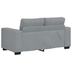 2-Sitzer Sofa Hellgrau Stoff 160 cm