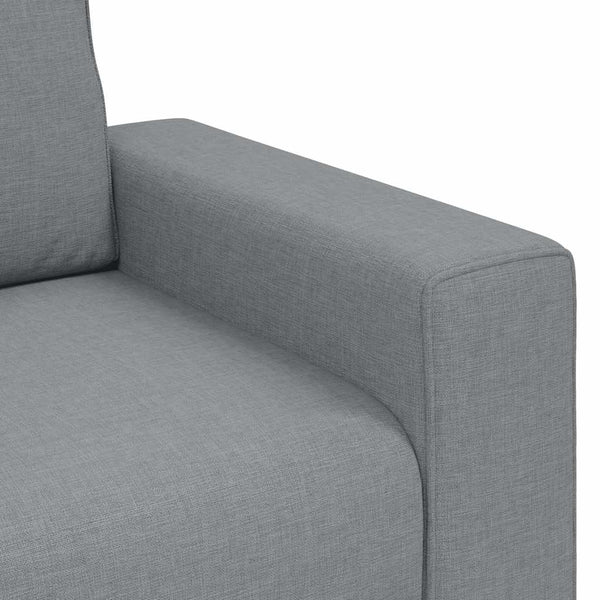 2-Sitzer Sofa Hellgrau Stoff 160 cm
