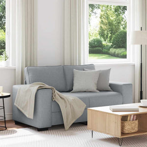 2-Sitzer Sofa Hellgrau Stoff 160 cm