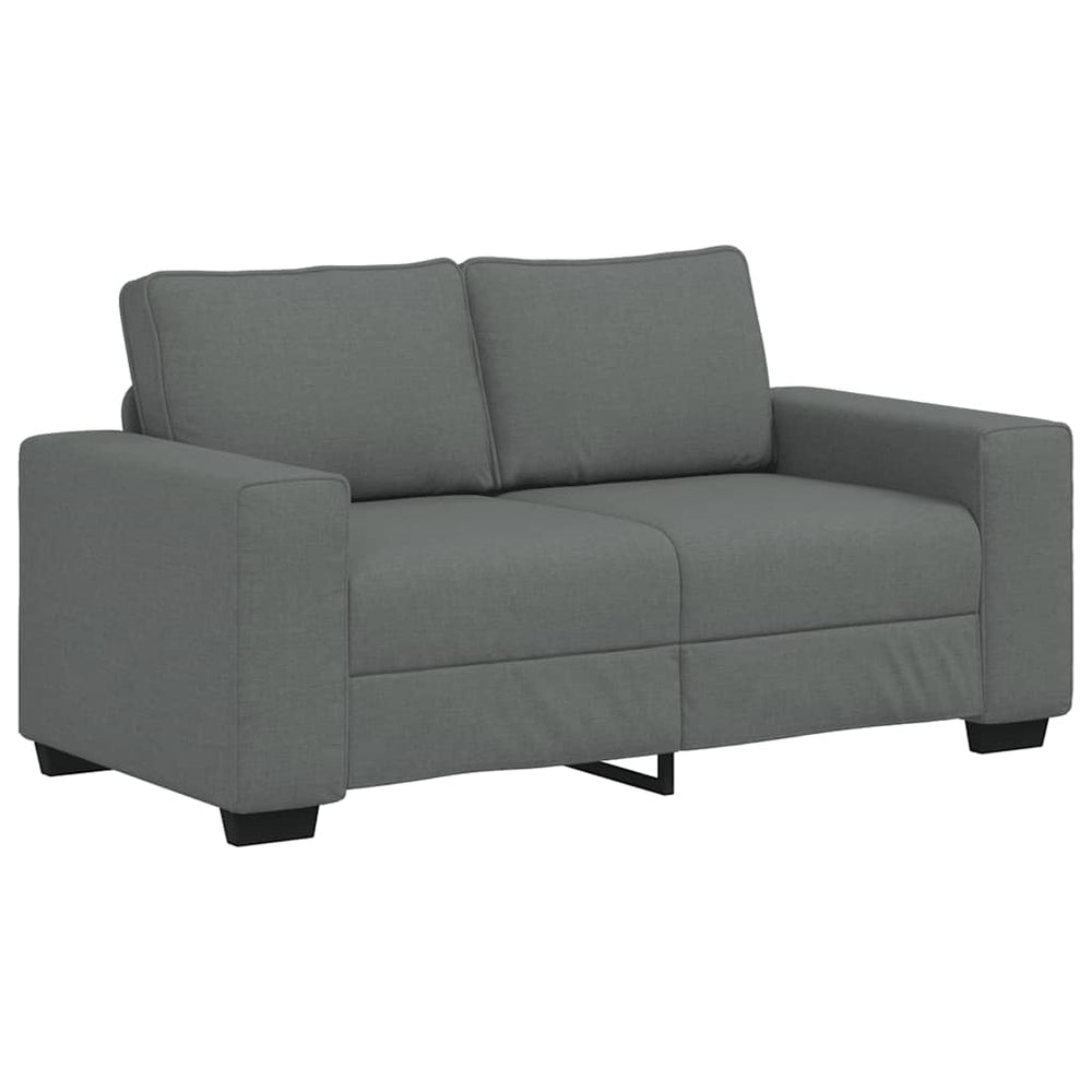 vidaXL Canapé 2 places gris foncé 160x77x82 cm Tissu
