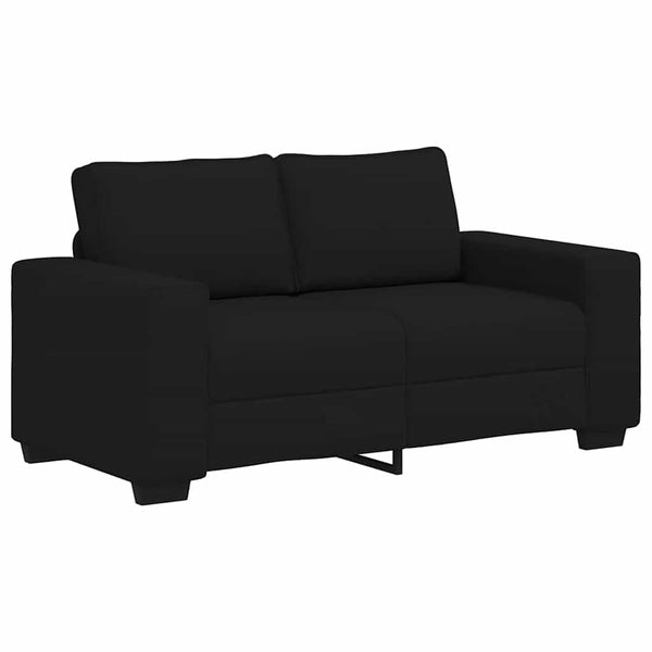 vidaXL Canapé 2 places Noir 160x77x82 cm Tissu