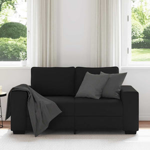 vidaXL Canapé 2 places Noir 160x77x82 cm Tissu