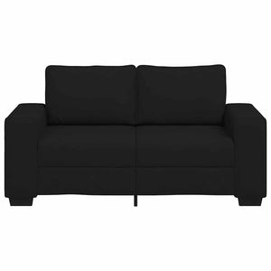 vidaXL Canapé 2 places Noir 160x77x82 cm Tissu