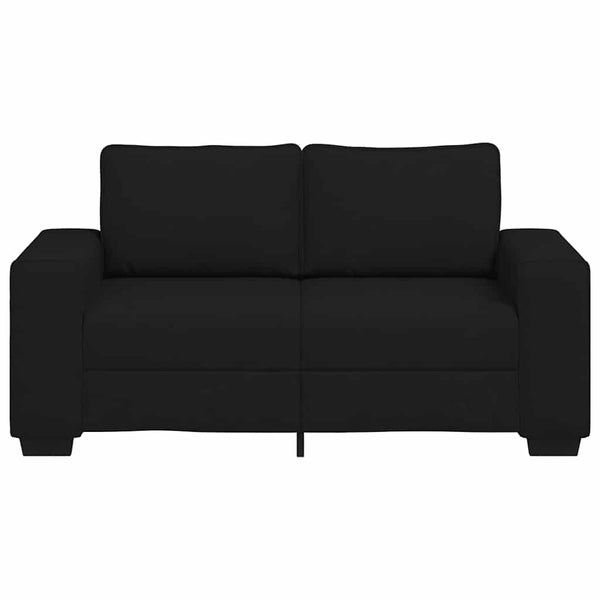 vidaXL Canapé 2 places Noir 160x77x82 cm Tissu