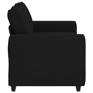vidaXL Canapé 2 places Noir 160x77x82 cm Tissu
