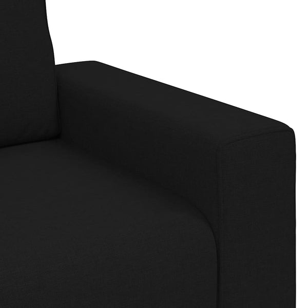 vidaXL Canapé 2 places Noir 160x77x82 cm Tissu