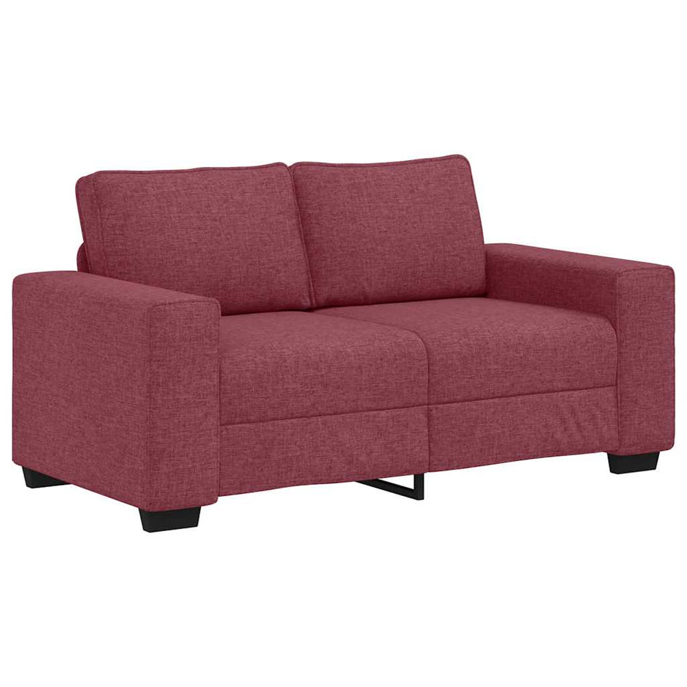 vidaXL Canapé 2 places Rouge bordeaux 160x77x82 cm Tissu