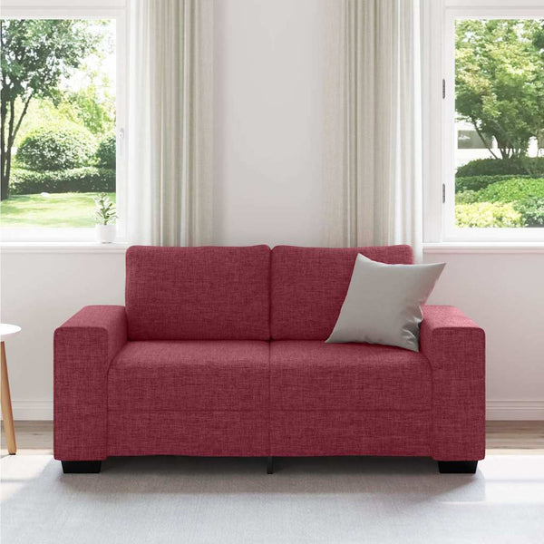 vidaXL Canapé 2 places Rouge bordeaux 160x77x82 cm Tissu