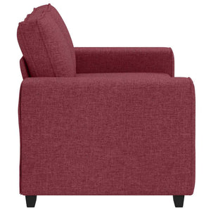 vidaXL Canapé 2 places Rouge bordeaux 160x77x82 cm Tissu
