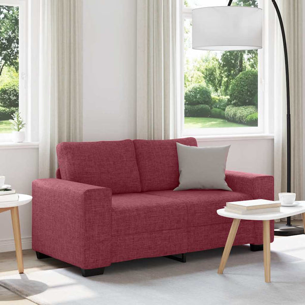 vidaXL Canapé 2 places Rouge bordeaux 160x77x82 cm Tissu