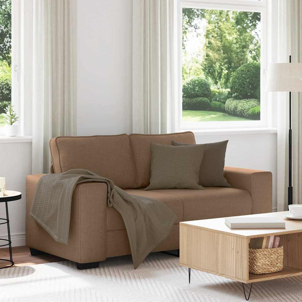 Braunes 2-Sitzer Sofa Stoff 160 cm