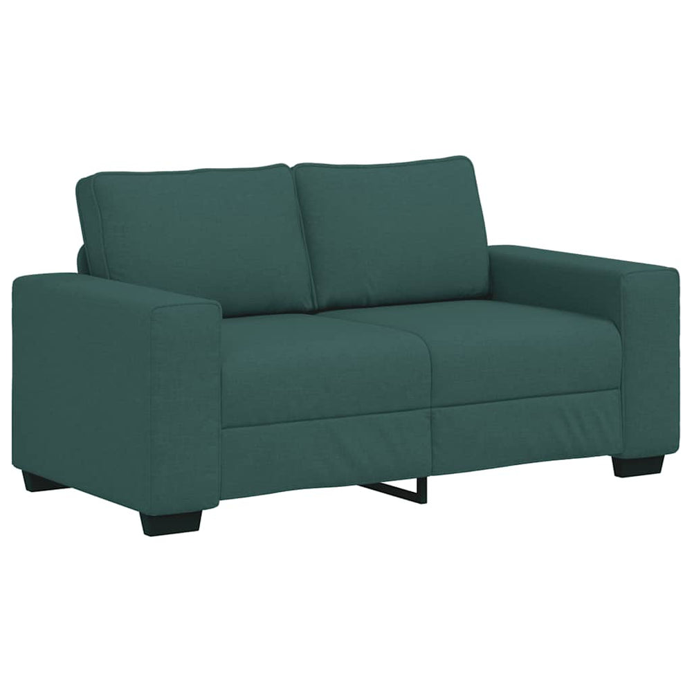 vidaXL Canapé 2 places vert foncé 160x77x82 cm Tissu