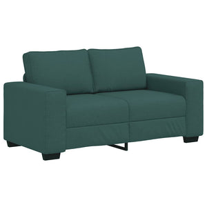 Dunkelgrünes 2-Sitzer Sofa, Stoff