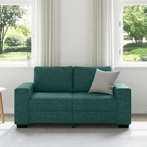Dunkelgrünes 2-Sitzer Sofa, Stoff