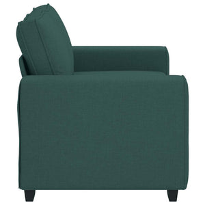 Dunkelgrünes 2-Sitzer Sofa, Stoff