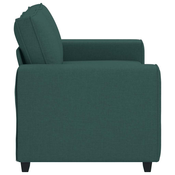 Dunkelgrünes 2-Sitzer Sofa, Stoff