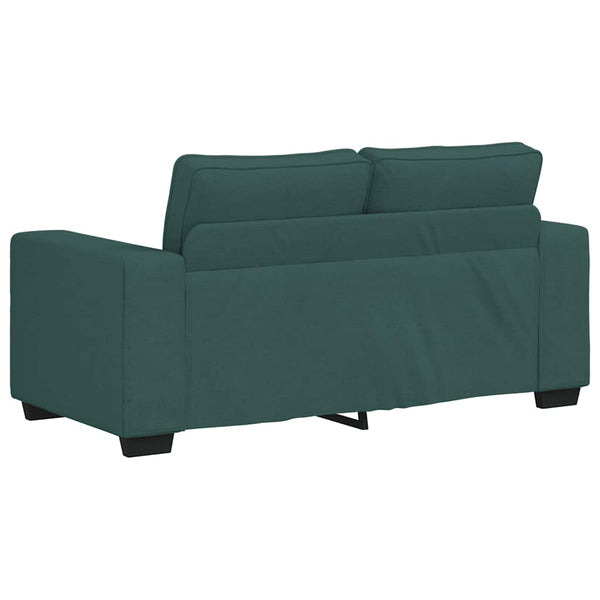 Dunkelgrünes 2-Sitzer Sofa, Stoff