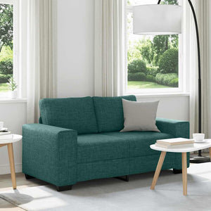 Dunkelgrünes 2-Sitzer Sofa, Stoff