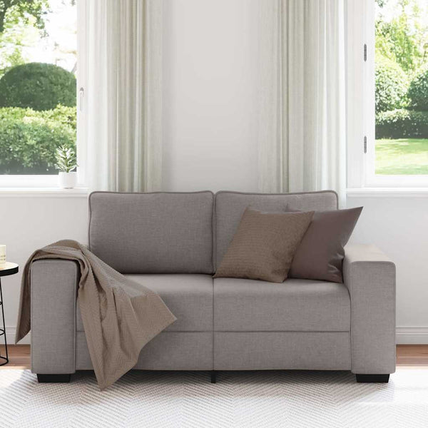 2-Sitzer Sofa Taupe Stoff 160 cm