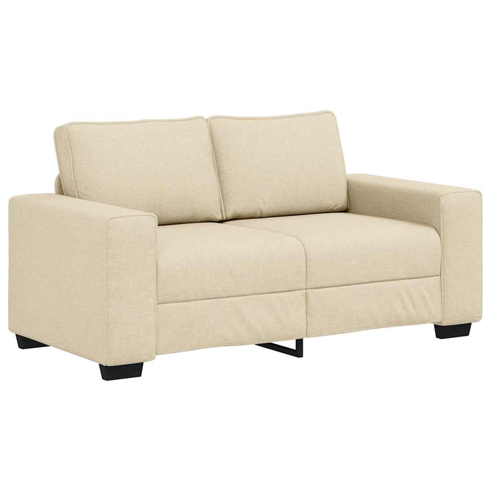 2-Sitzer Sofa Creme Stoff 160 cm