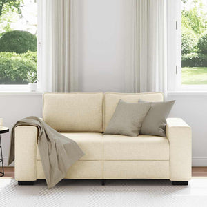 2-Sitzer Sofa Creme Stoff 160 cm