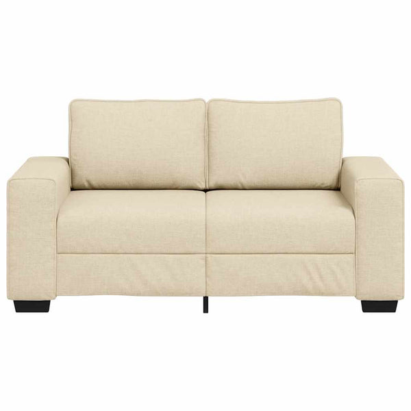 2-Sitzer Sofa Creme Stoff 160 cm