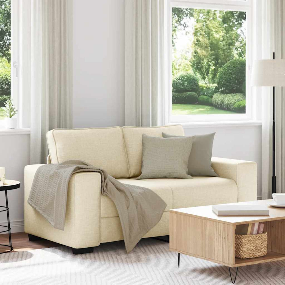 2-Sitzer Sofa Creme Stoff 160 cm