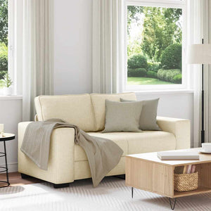 2-Sitzer Sofa Creme Stoff 160 cm