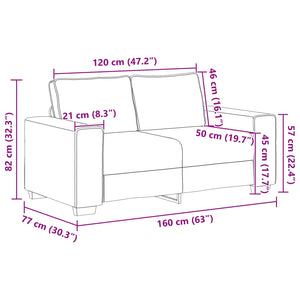 vidaXL | Canapé | avec oreillers avec oreillers Beige 160 x 77 x 82 cm Lin