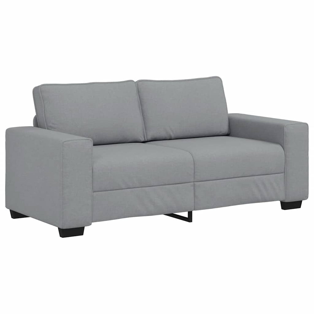 2-Sitzer Sofa Hellgrau Stoff 180 cm