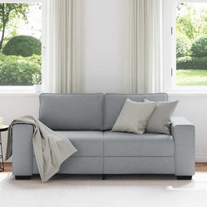 vidaXL Canapé 2 places Gris clair 180x77x82 cm Tissu