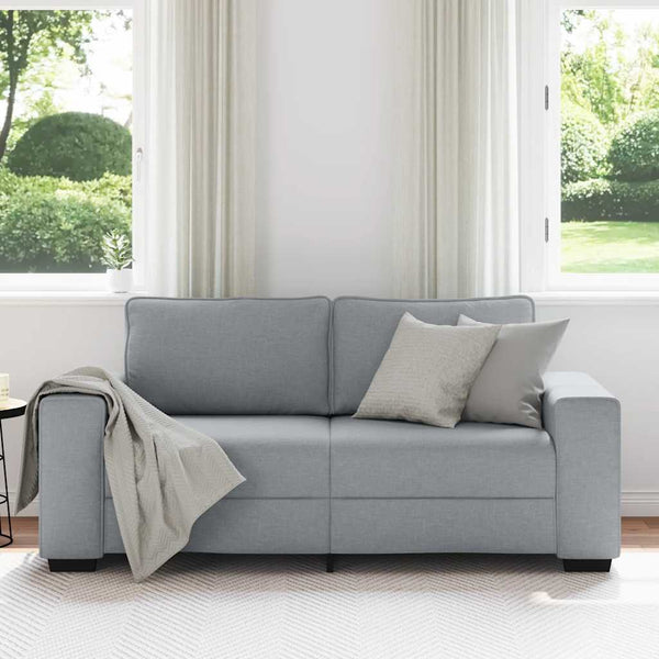 vidaXL Canapé 2 places Gris clair 180x77x82 cm Tissu