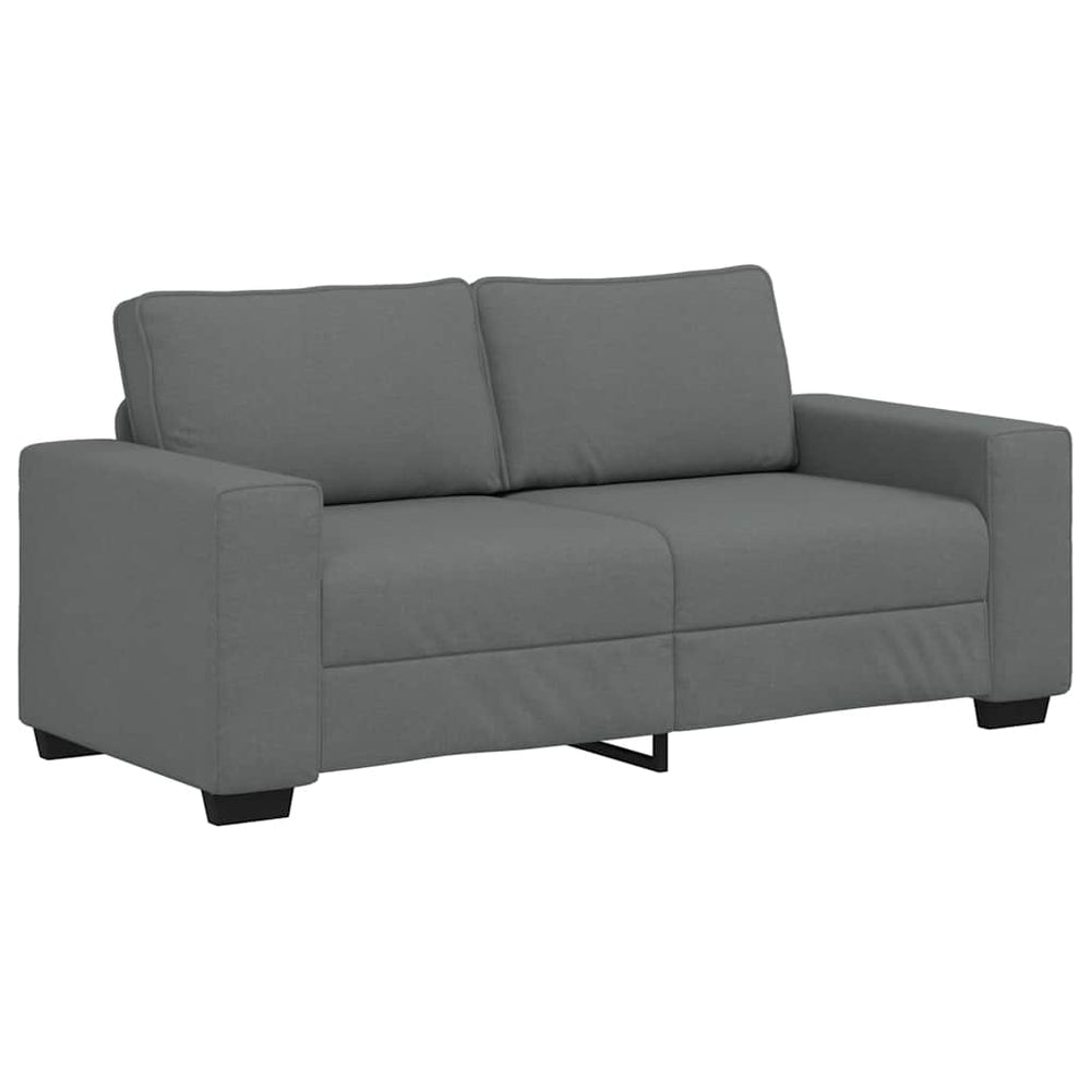 vidaXL Canapé 2 places Gris foncé 180x77x82 cm Tissu