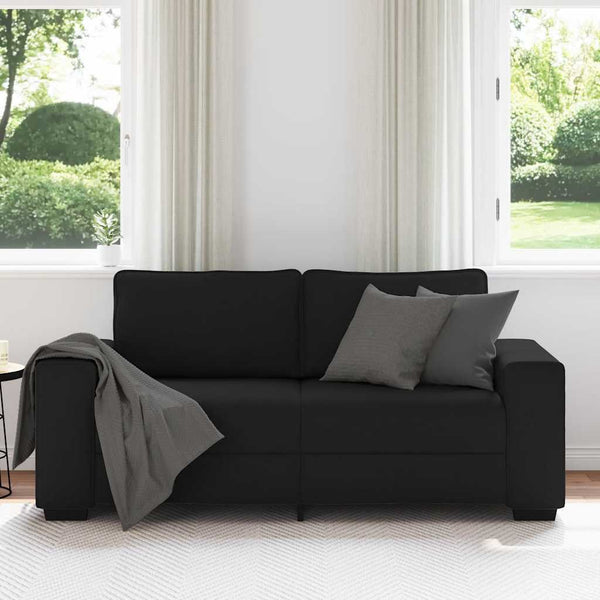Schwarzes 2-Sitzer Sofa Stoff 180 cm