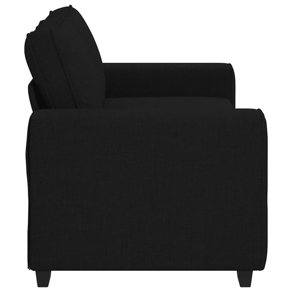 Schwarzes 2-Sitzer Sofa Stoff 180 cm