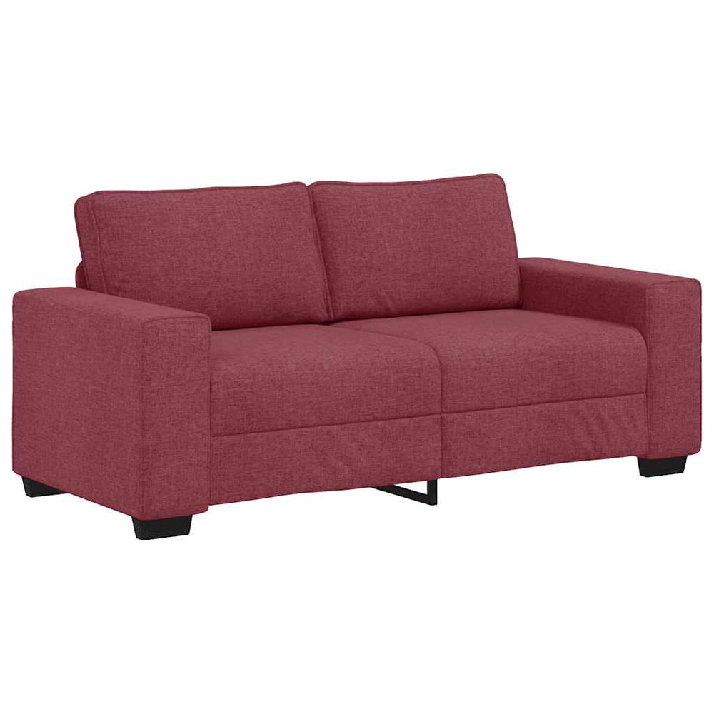 vidaXL Canapé à 2 places rouge bordeaux 180x77x82 cm Tissu