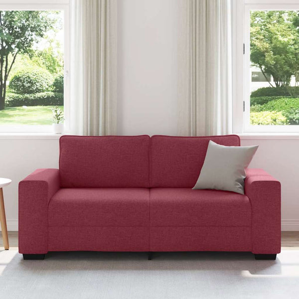 Weinrotes 2-Sitzer Sofa Stoff 180 cm