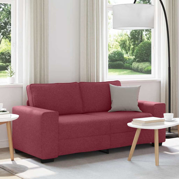 Weinrotes 2-Sitzer Sofa Stoff 180 cm