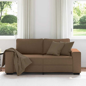 vidaXL Canapé à 2 places Marron 180x77x82 cm Tissu