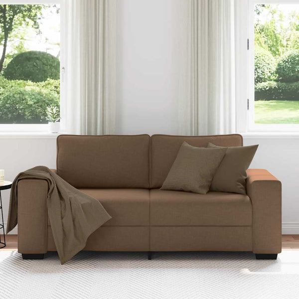 vidaXL Canapé à 2 places Marron 180x77x82 cm Tissu