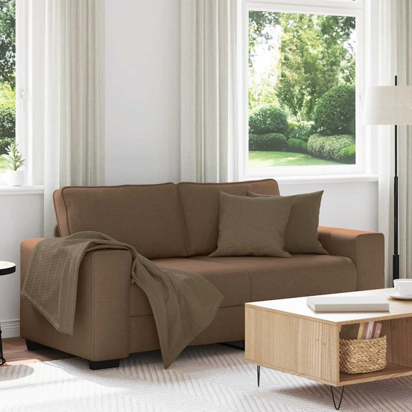 vidaXL Canapé à 2 places Marron 180x77x82 cm Tissu