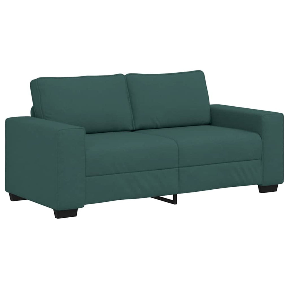 vidaXL Canapé 2 places vert foncé 180x77x82 cm Tissu