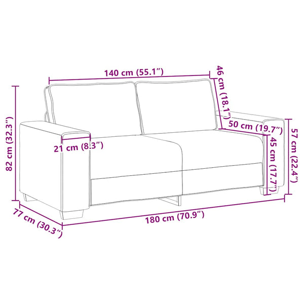Dunkelgrünes 2-Sitzer Sofa