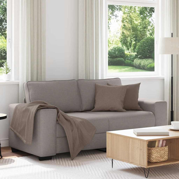 2-Sitzer Sofa Taupe Stoff 180 cm