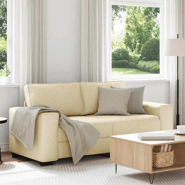 2-Sitzer Sofa Creme Stoff 180 cm